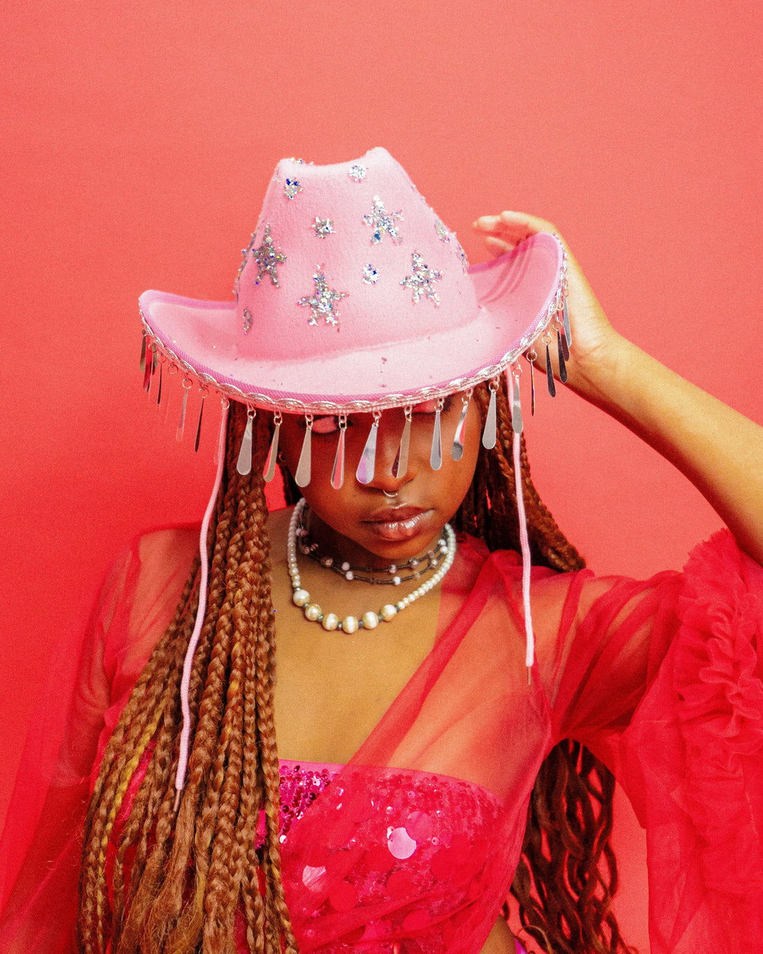 Space Cowboy Cowboy Hat DIY Craft Kit Pink Detail Star